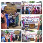 Milk packets distribution to the blind people