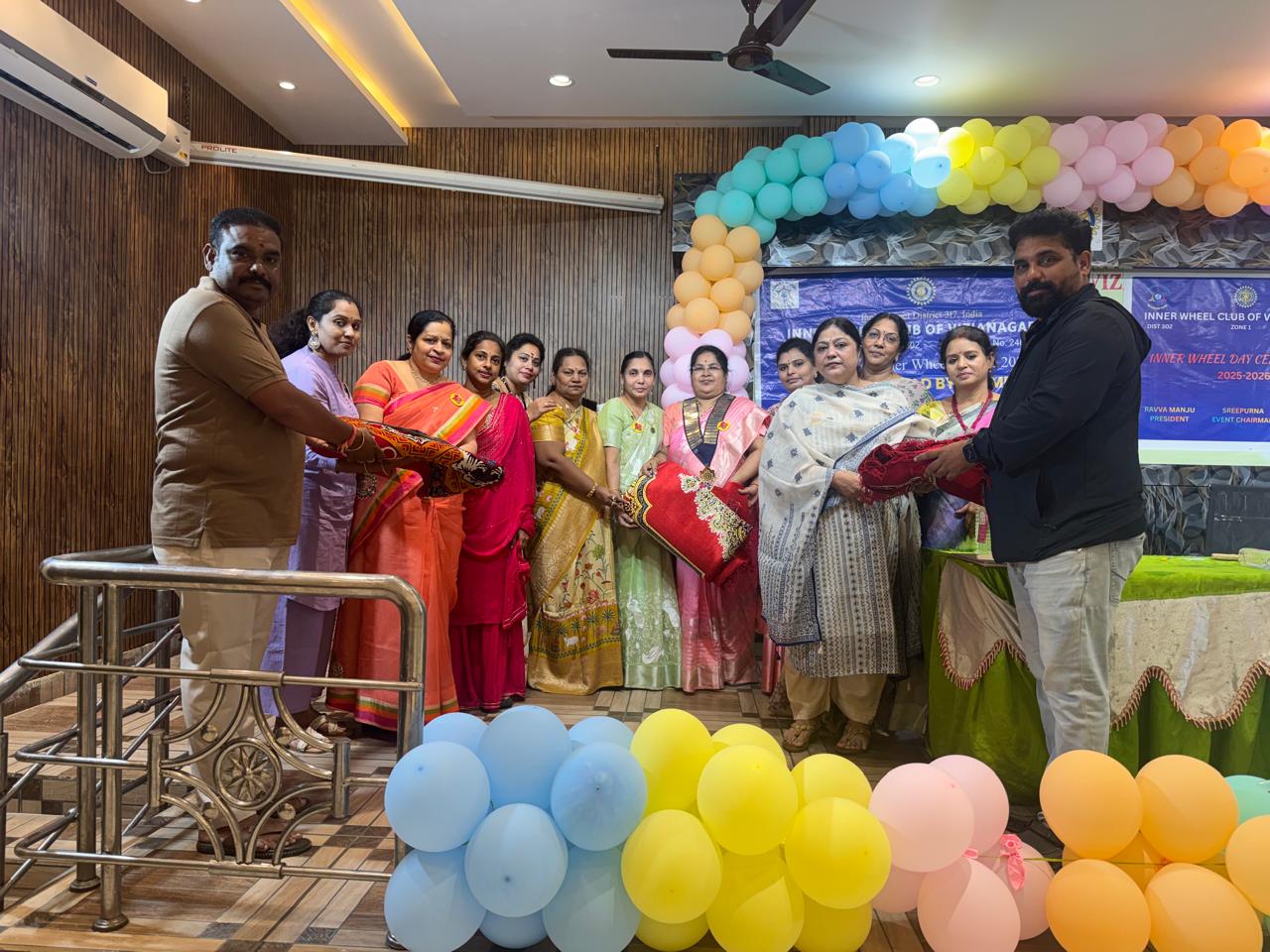 Distributed carpets to the temple for the benefit of devotees