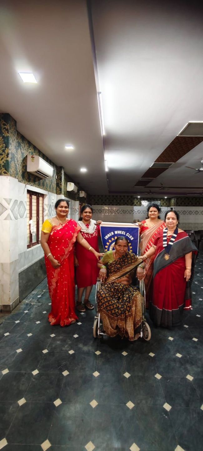Donation of Tricycle to old aged poor women